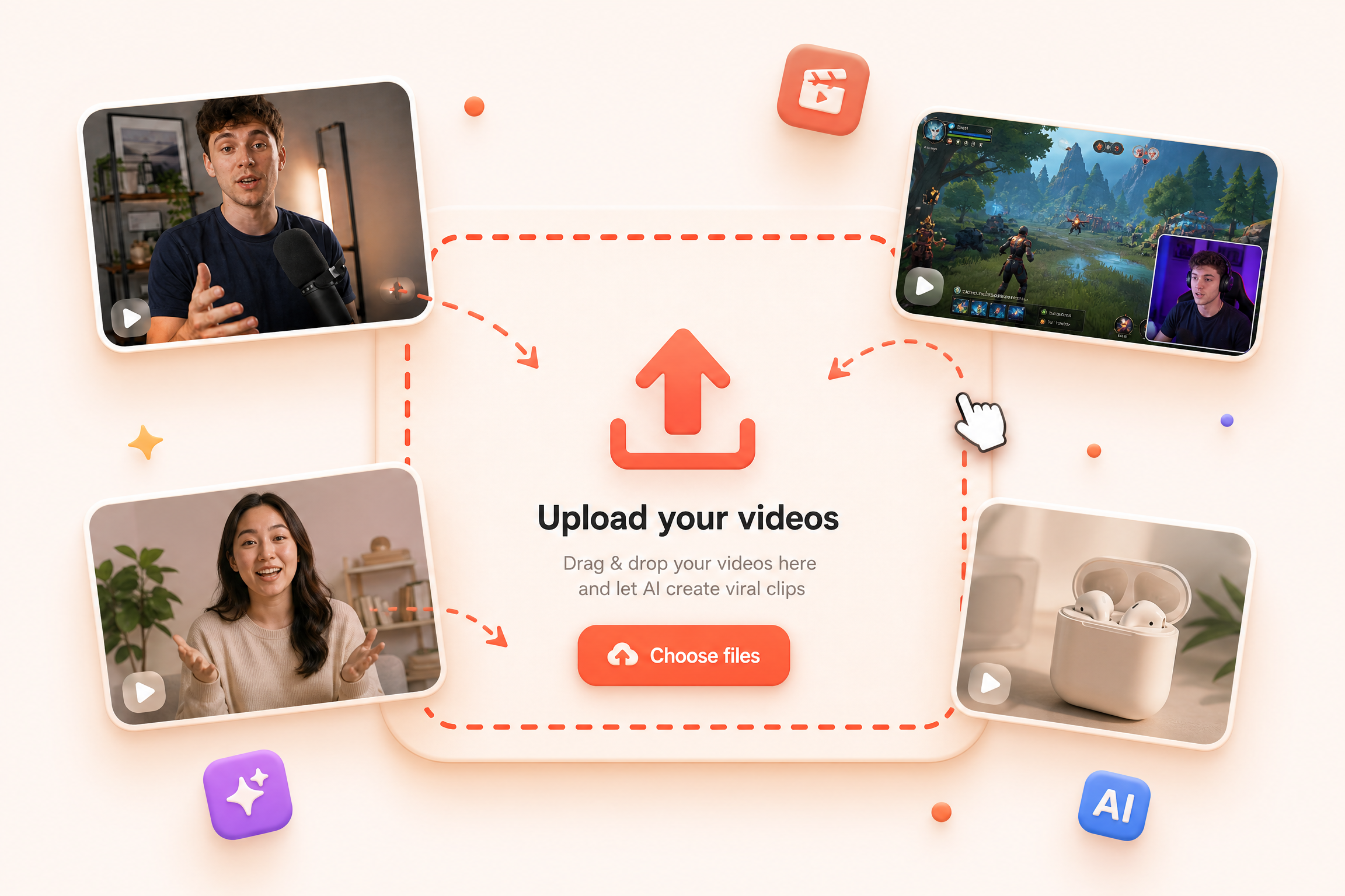 Upload videos into ReelCap